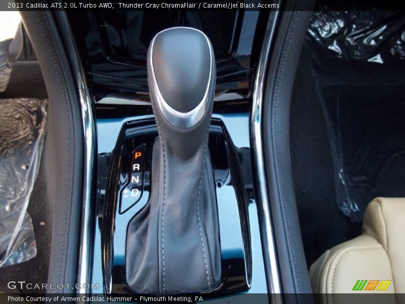 Thunder Gray ChromaFlair / Caramel/Jet Black Accents 2013 Cadillac ATS 2.0L Turbo AWD
