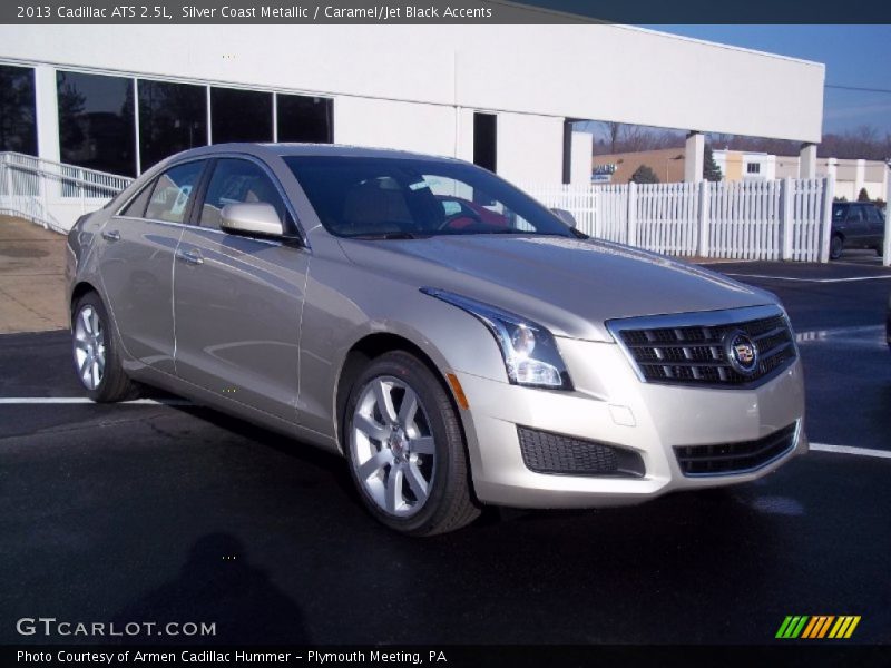 Silver Coast Metallic / Caramel/Jet Black Accents 2013 Cadillac ATS 2.5L
