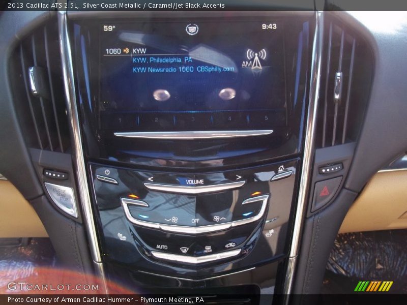 Silver Coast Metallic / Caramel/Jet Black Accents 2013 Cadillac ATS 2.5L