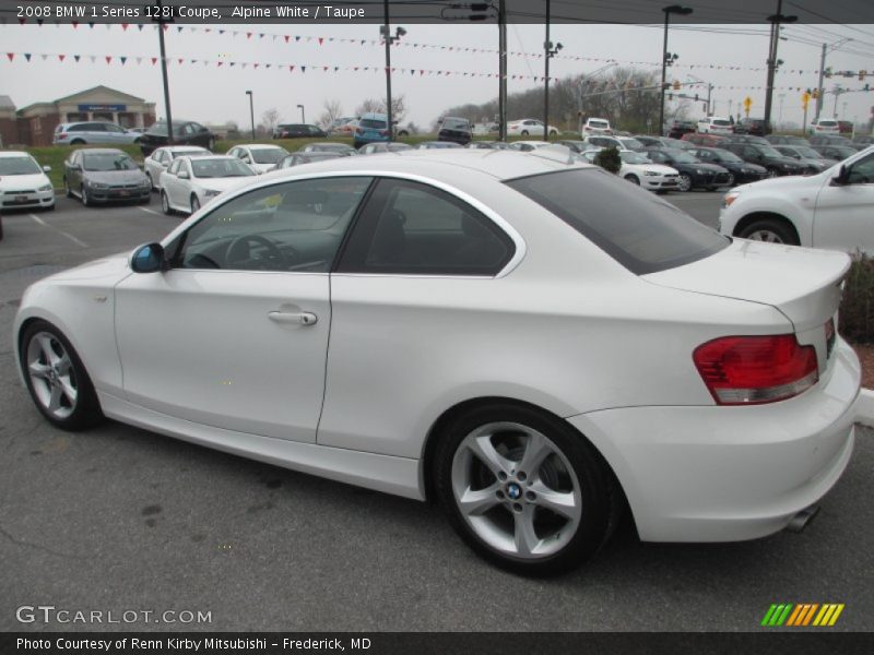 Alpine White / Taupe 2008 BMW 1 Series 128i Coupe