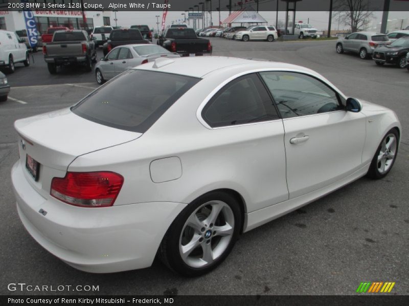 Alpine White / Taupe 2008 BMW 1 Series 128i Coupe
