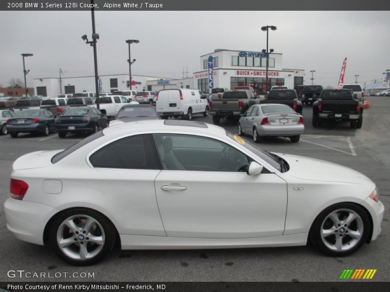 Alpine White / Taupe 2008 BMW 1 Series 128i Coupe