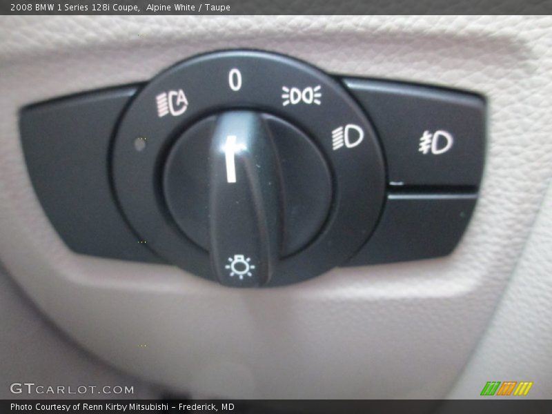 Alpine White / Taupe 2008 BMW 1 Series 128i Coupe