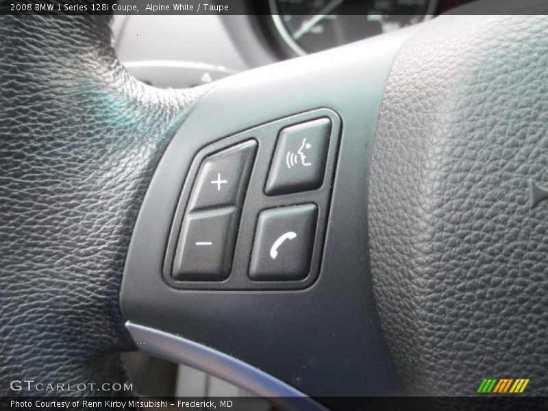 Alpine White / Taupe 2008 BMW 1 Series 128i Coupe