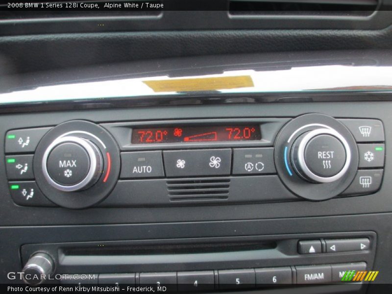 Alpine White / Taupe 2008 BMW 1 Series 128i Coupe