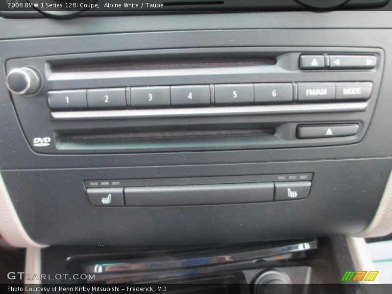 Alpine White / Taupe 2008 BMW 1 Series 128i Coupe
