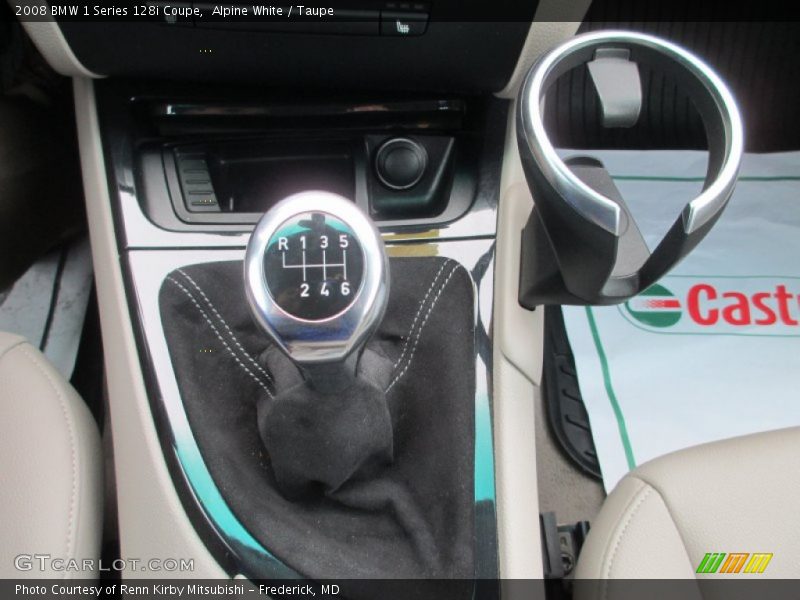Alpine White / Taupe 2008 BMW 1 Series 128i Coupe