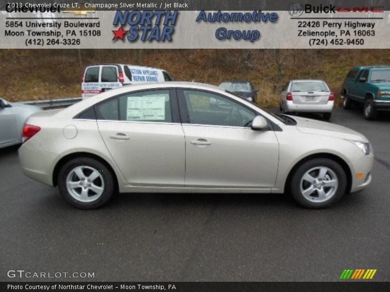 Champagne Silver Metallic / Jet Black 2013 Chevrolet Cruze LT