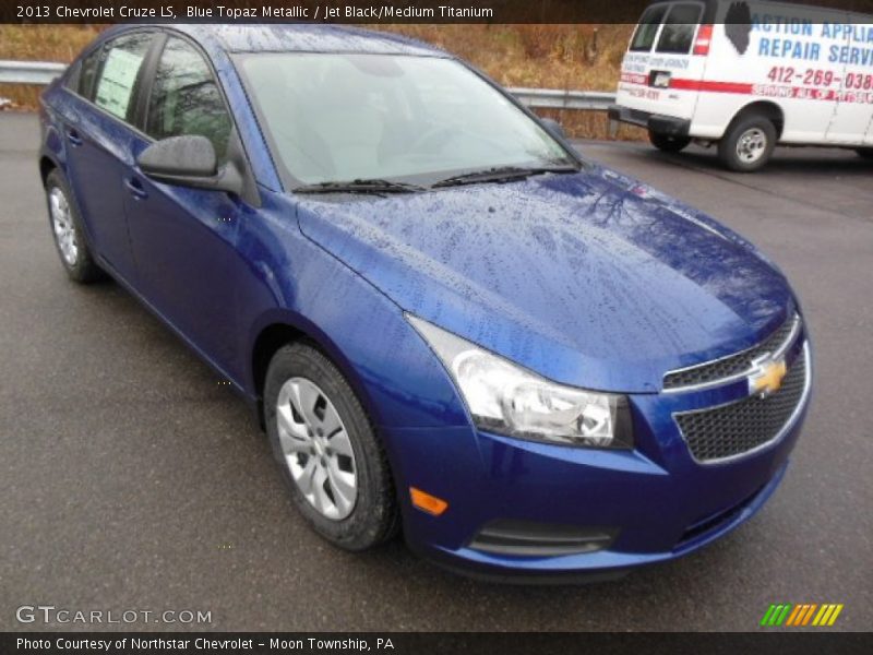 Blue Topaz Metallic / Jet Black/Medium Titanium 2013 Chevrolet Cruze LS
