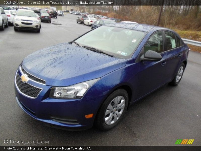 Blue Topaz Metallic / Jet Black/Medium Titanium 2013 Chevrolet Cruze LS