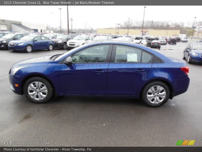 Blue Topaz Metallic / Jet Black/Medium Titanium 2013 Chevrolet Cruze LS