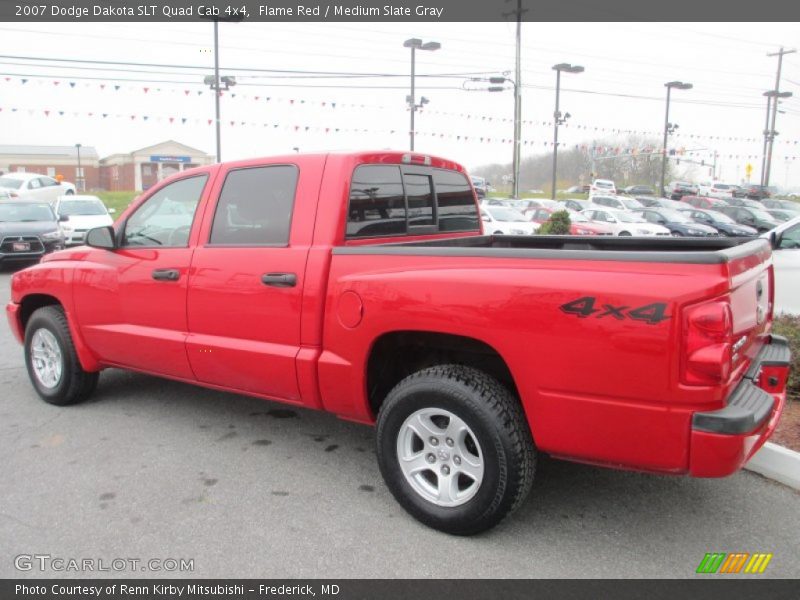 Flame Red / Medium Slate Gray 2007 Dodge Dakota SLT Quad Cab 4x4
