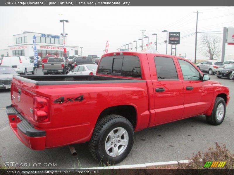 Flame Red / Medium Slate Gray 2007 Dodge Dakota SLT Quad Cab 4x4