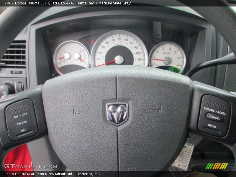 Flame Red / Medium Slate Gray 2007 Dodge Dakota SLT Quad Cab 4x4