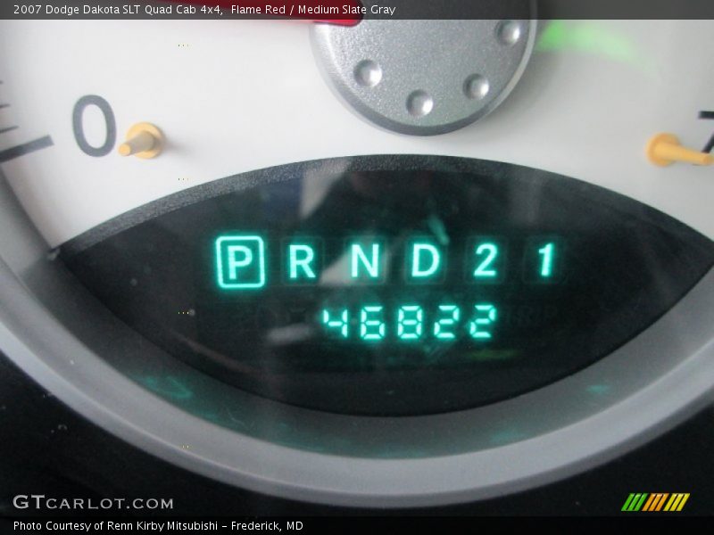 Flame Red / Medium Slate Gray 2007 Dodge Dakota SLT Quad Cab 4x4