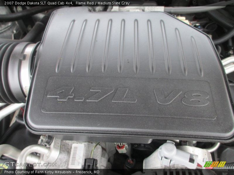 Flame Red / Medium Slate Gray 2007 Dodge Dakota SLT Quad Cab 4x4