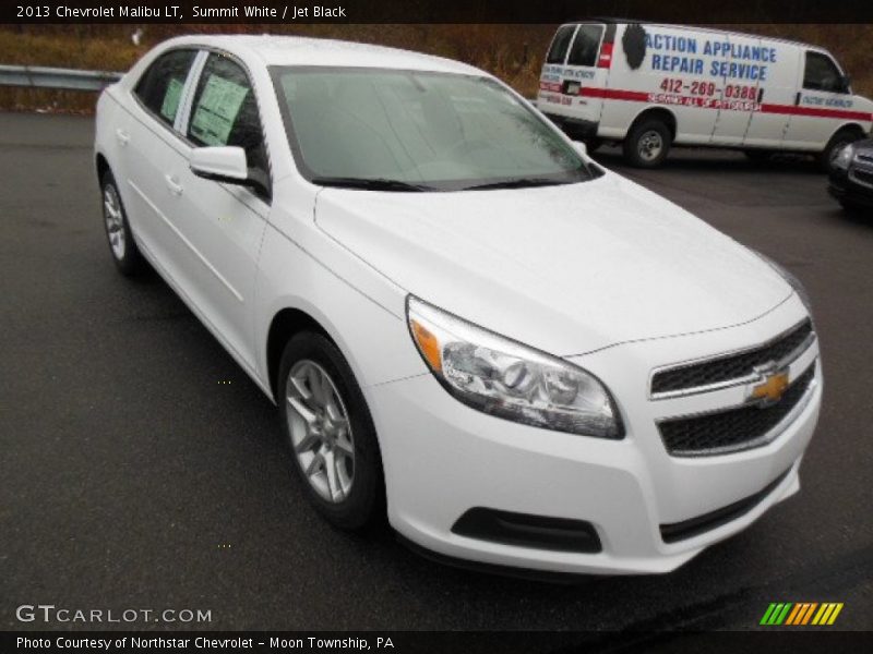 Summit White / Jet Black 2013 Chevrolet Malibu LT