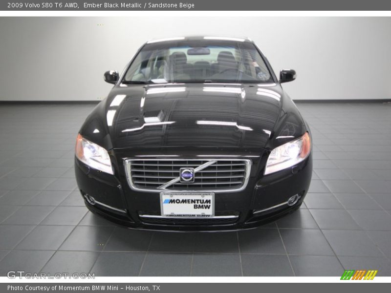 Ember Black Metallic / Sandstone Beige 2009 Volvo S80 T6 AWD