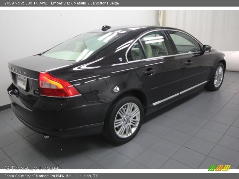 Ember Black Metallic / Sandstone Beige 2009 Volvo S80 T6 AWD