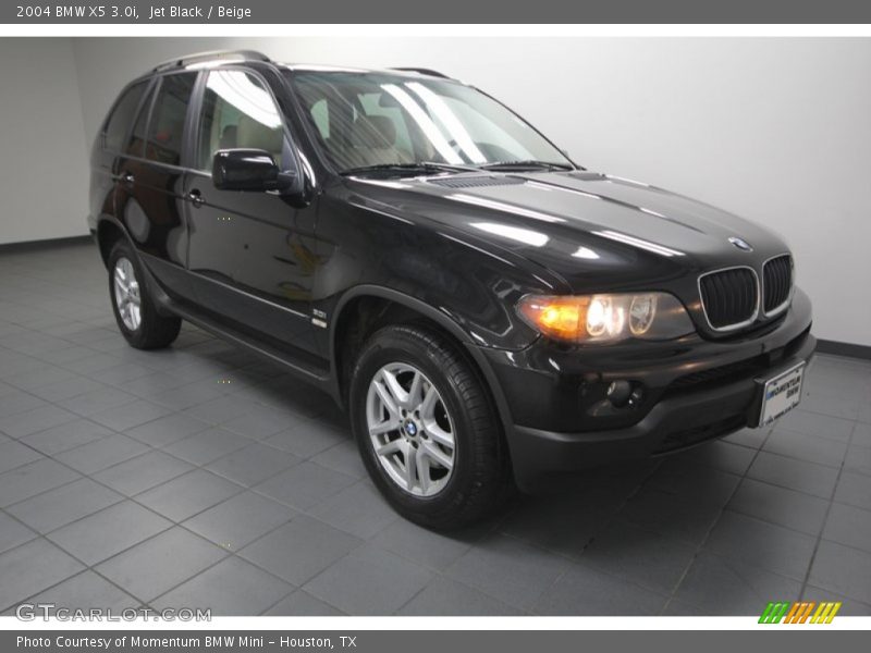 Jet Black / Beige 2004 BMW X5 3.0i