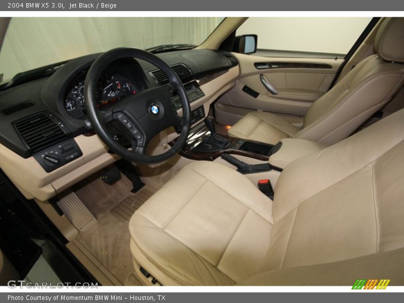 Jet Black / Beige 2004 BMW X5 3.0i