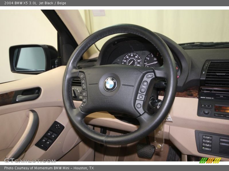 Jet Black / Beige 2004 BMW X5 3.0i