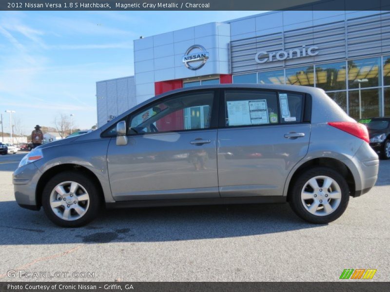Magnetic Gray Metallic / Charcoal 2012 Nissan Versa 1.8 S Hatchback