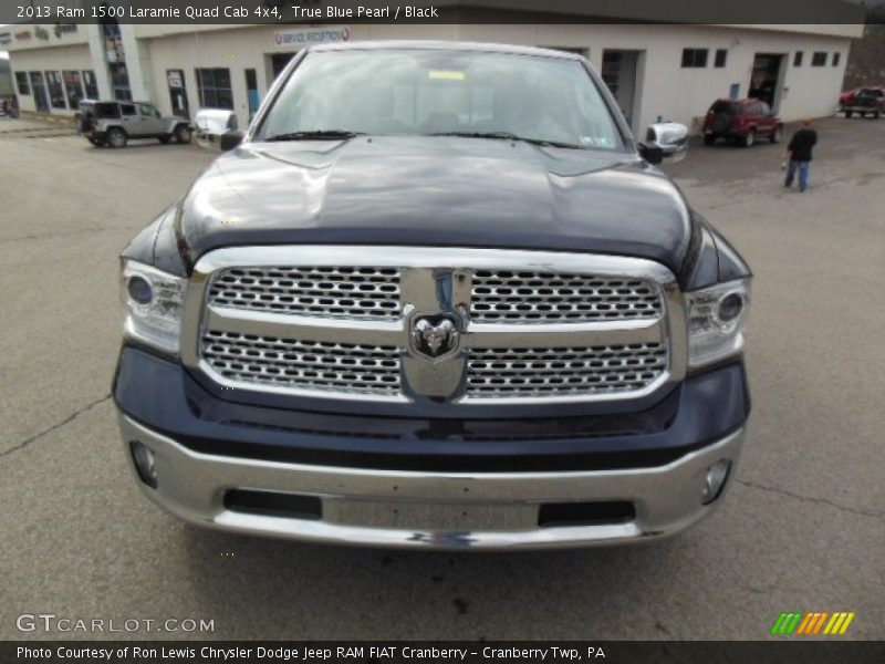 True Blue Pearl / Black 2013 Ram 1500 Laramie Quad Cab 4x4