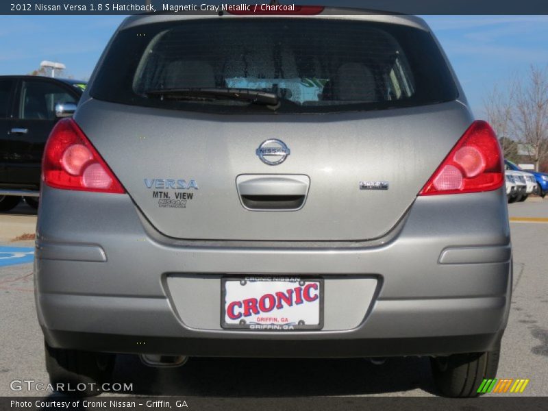 Magnetic Gray Metallic / Charcoal 2012 Nissan Versa 1.8 S Hatchback