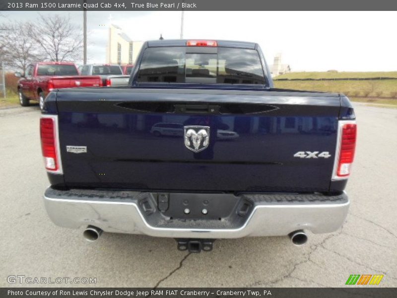 True Blue Pearl / Black 2013 Ram 1500 Laramie Quad Cab 4x4