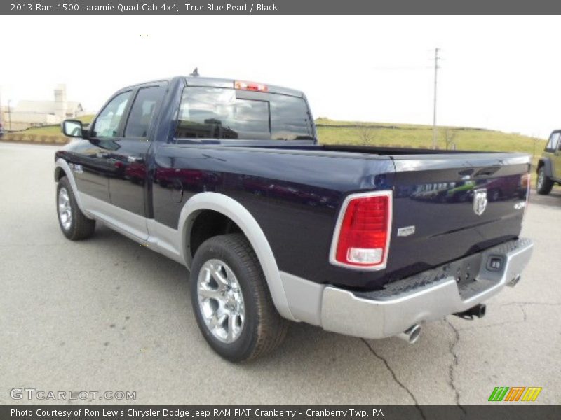 True Blue Pearl / Black 2013 Ram 1500 Laramie Quad Cab 4x4