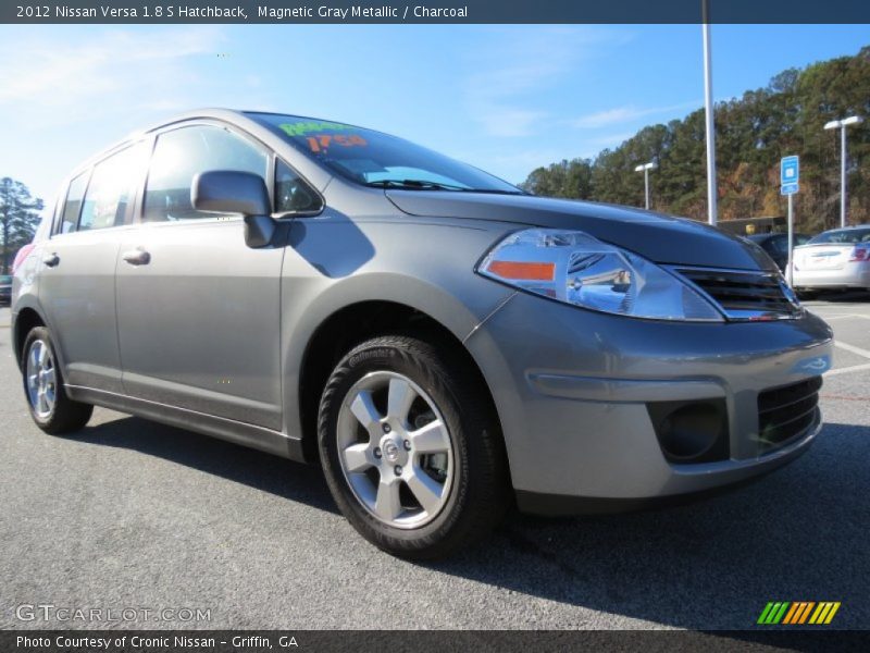 Magnetic Gray Metallic / Charcoal 2012 Nissan Versa 1.8 S Hatchback