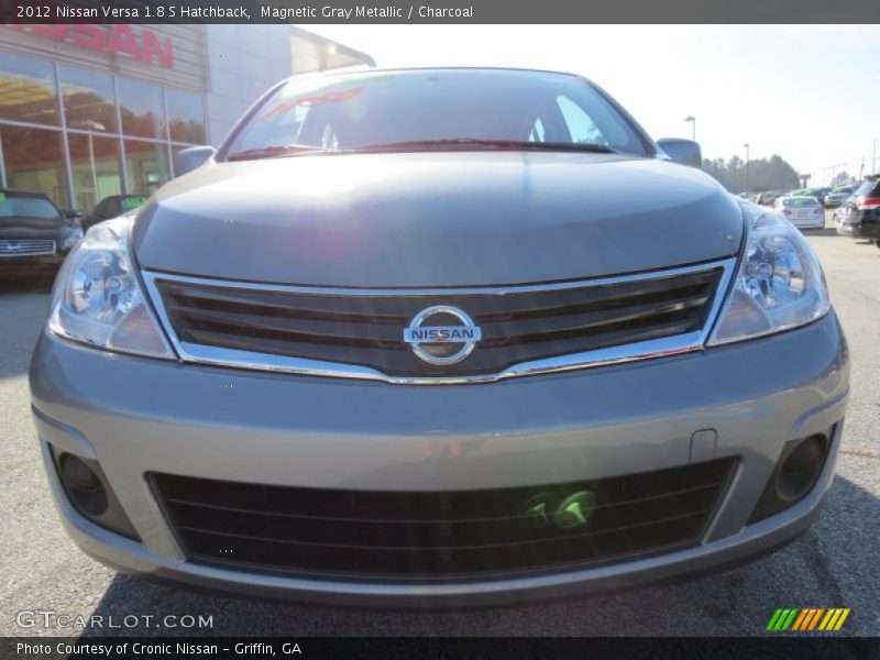 Magnetic Gray Metallic / Charcoal 2012 Nissan Versa 1.8 S Hatchback