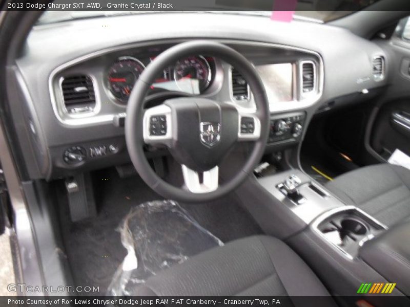 Granite Crystal / Black 2013 Dodge Charger SXT AWD