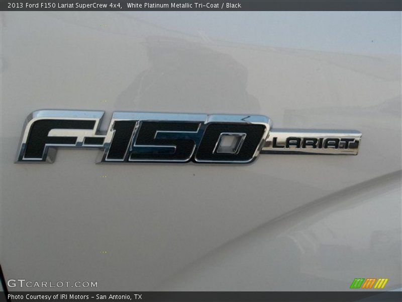 White Platinum Metallic Tri-Coat / Black 2013 Ford F150 Lariat SuperCrew 4x4