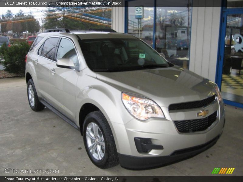 Champagne Silver Metallic / Jet Black 2013 Chevrolet Equinox LT