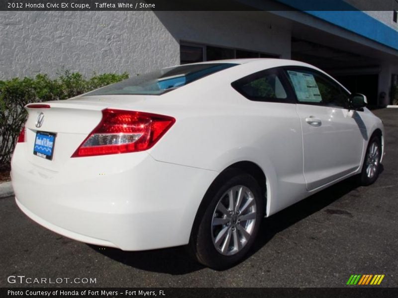 Taffeta White / Stone 2012 Honda Civic EX Coupe