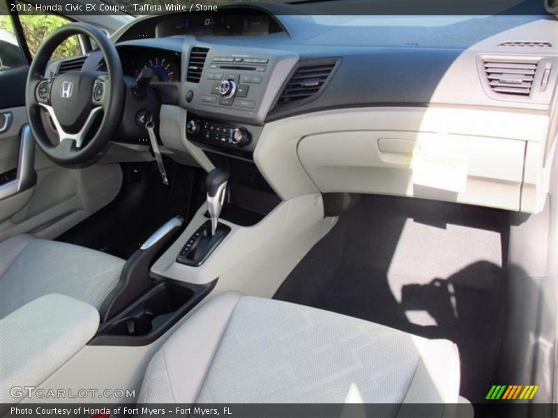 Taffeta White / Stone 2012 Honda Civic EX Coupe