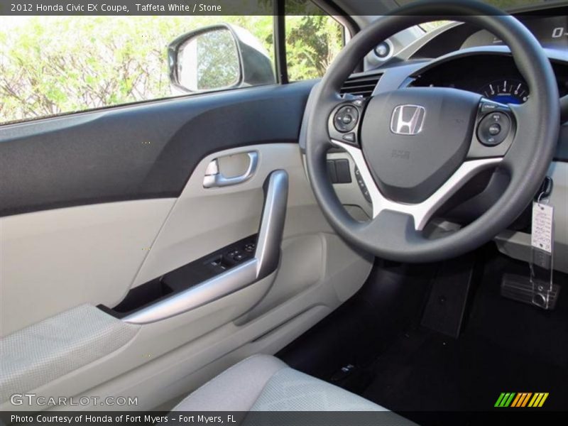Taffeta White / Stone 2012 Honda Civic EX Coupe