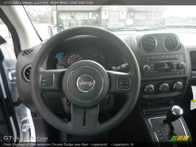 Bright White / Dark Slate Gray 2013 Jeep Compass Sport 4x4