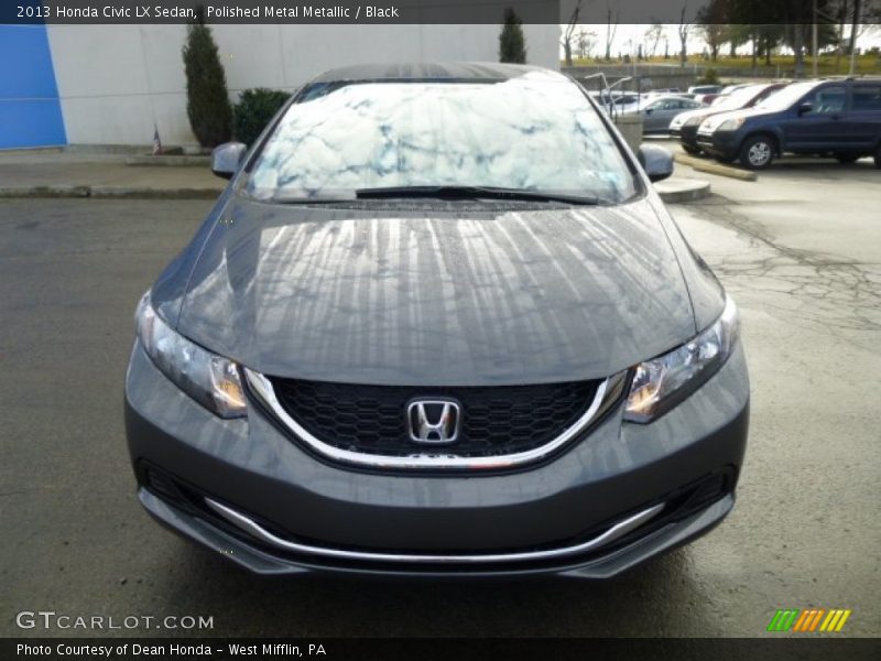 Polished Metal Metallic / Black 2013 Honda Civic LX Sedan