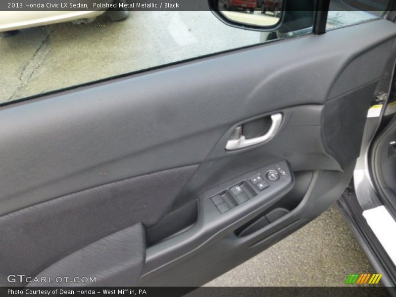 Polished Metal Metallic / Black 2013 Honda Civic LX Sedan