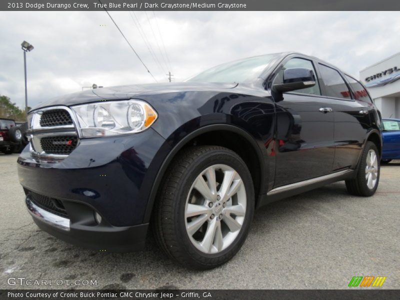 True Blue Pearl / Dark Graystone/Medium Graystone 2013 Dodge Durango Crew