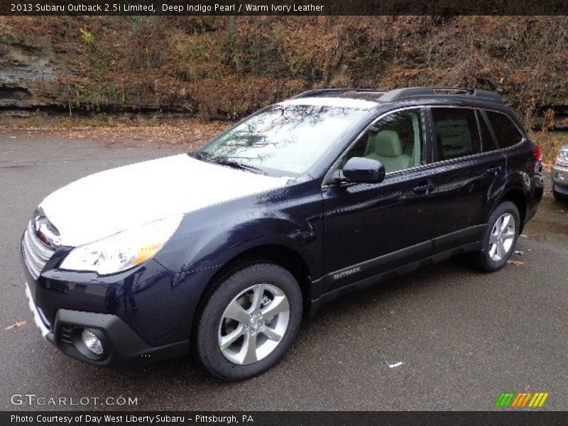 Deep Indigo Pearl / Warm Ivory Leather 2013 Subaru Outback 2.5i Limited