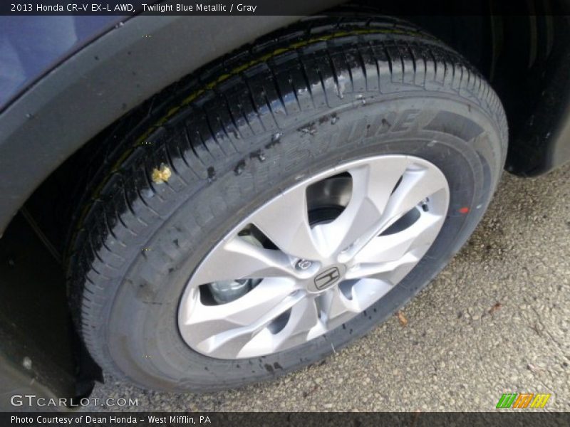 Twilight Blue Metallic / Gray 2013 Honda CR-V EX-L AWD
