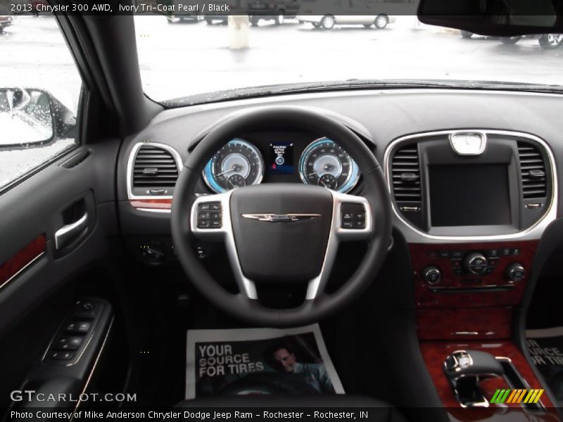 Ivory Tri-Coat Pearl / Black 2013 Chrysler 300 AWD