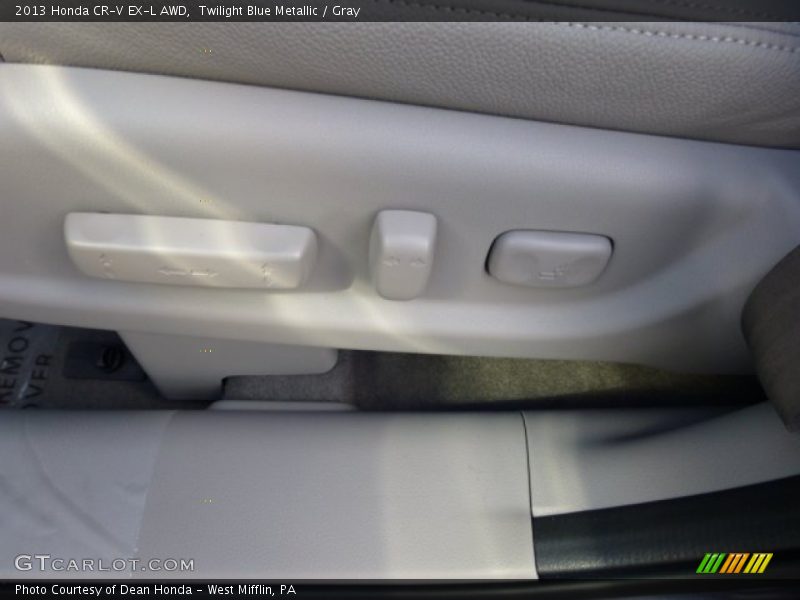 Twilight Blue Metallic / Gray 2013 Honda CR-V EX-L AWD