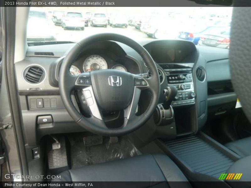 Polished Metal Metallic / Black 2013 Honda Pilot EX-L 4WD
