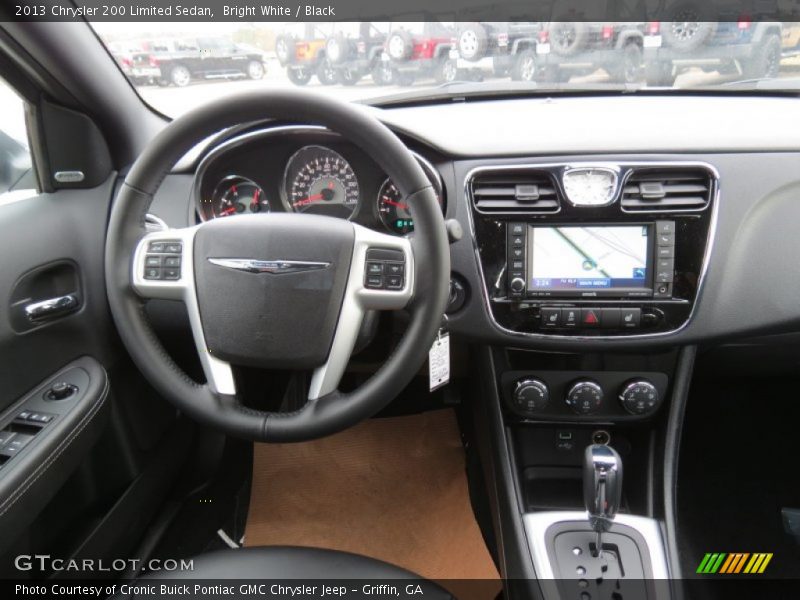 Bright White / Black 2013 Chrysler 200 Limited Sedan