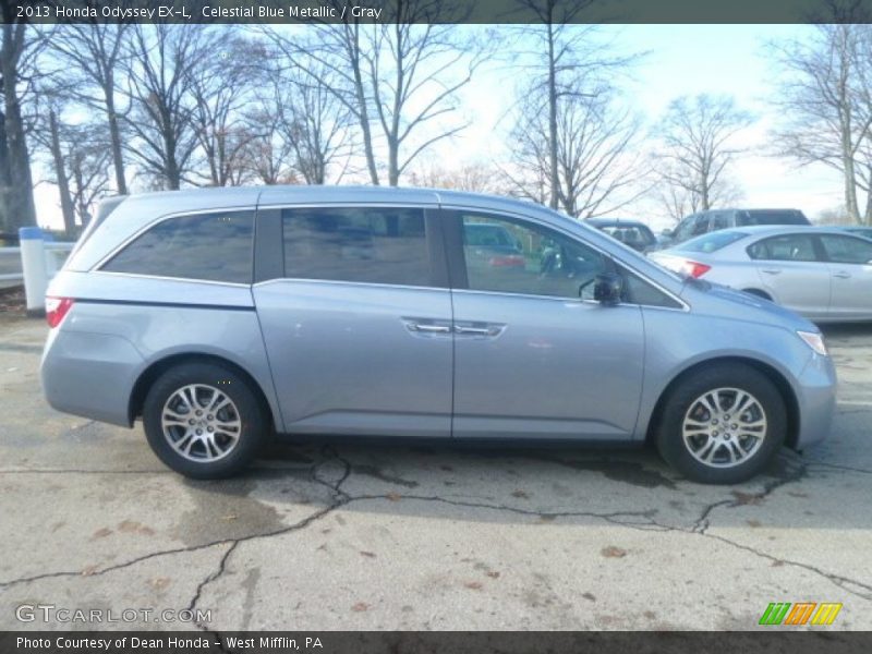 Celestial Blue Metallic / Gray 2013 Honda Odyssey EX-L